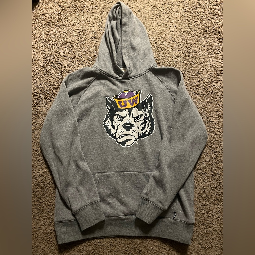 UW Gray Hoodie with Husky Graphic